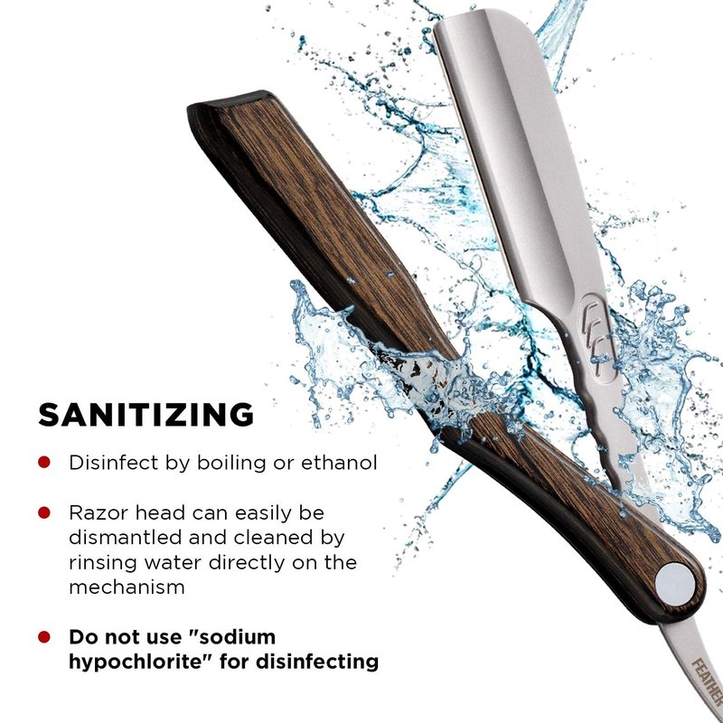 Feather Artist Club SS Wood Folding Straight Razor