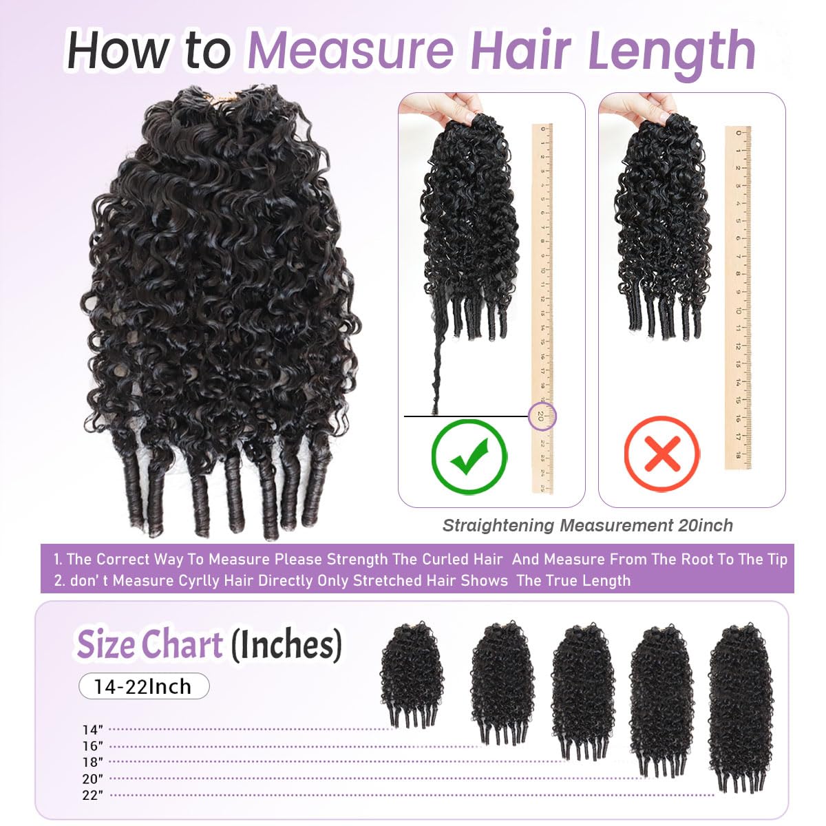 Mnador Burmese Curly Crochet Hair for Black Women 60g Pre-Separated Feather Crochet Human Hair Invisible Knotless Human Crochet Hair Reusable Lightweight Hair Extensions Natural Black 14Inch