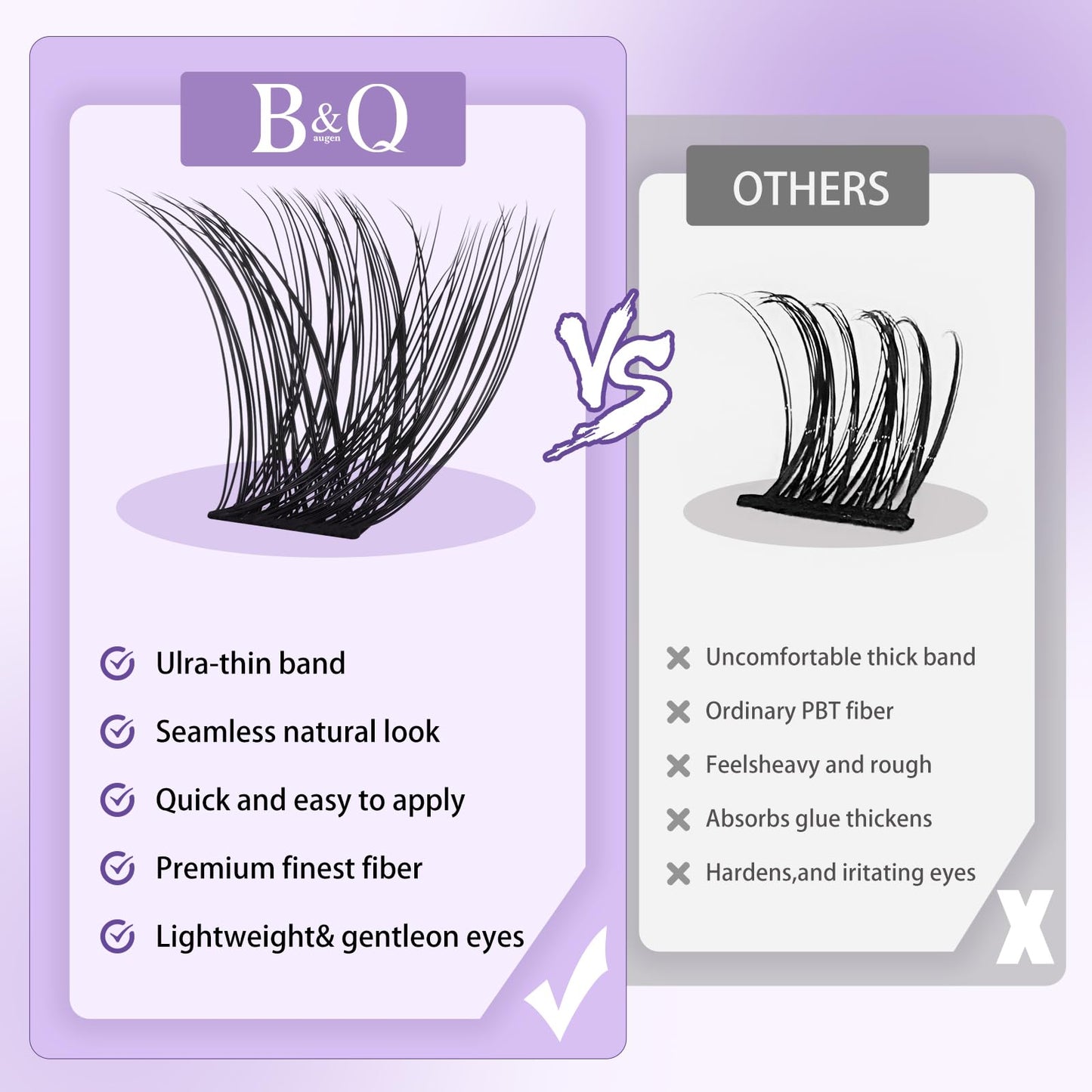 B&Q Wispy Lash Clusters Full B02,Eyelash Clusters 156PCS Comfortable band Cluster Eyelash Extensions,8-18mm Volume Individual Lashes Lightweight D Curl Lash Clusters Soft Eyelashes Natural Look(B02)