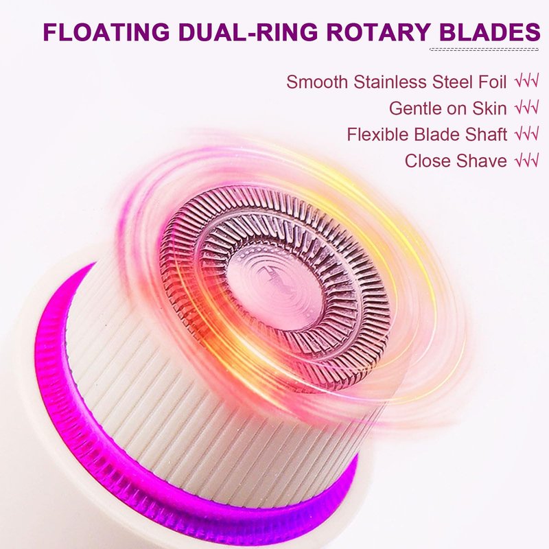 Bloomly Pro Facial Hair Remover, Gentle Micro-Trimming with Led Light, Portable Design, Painless Electric Face Razor for Coarse Hair (Pink)