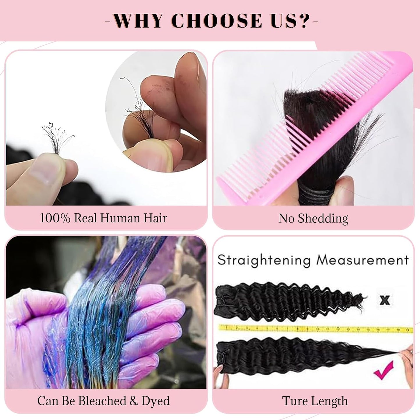 Braiding Human Hair Water Wave - 2 Bundles 100g Ombre Curly Extensions | 14 Inch Black/Brown Highlights