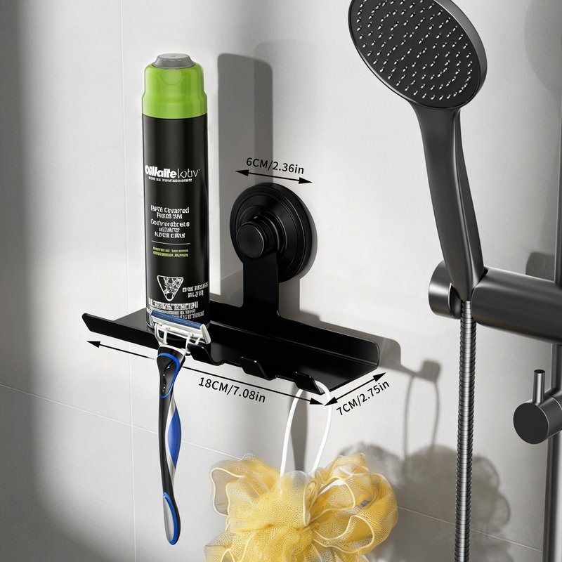 DELITON Suction Razor Holder for Shower Wall, Powerful Suction Hooks for Towel, Loofah, Razor, Reusable Shower Hooks for Bathroom Kitchen