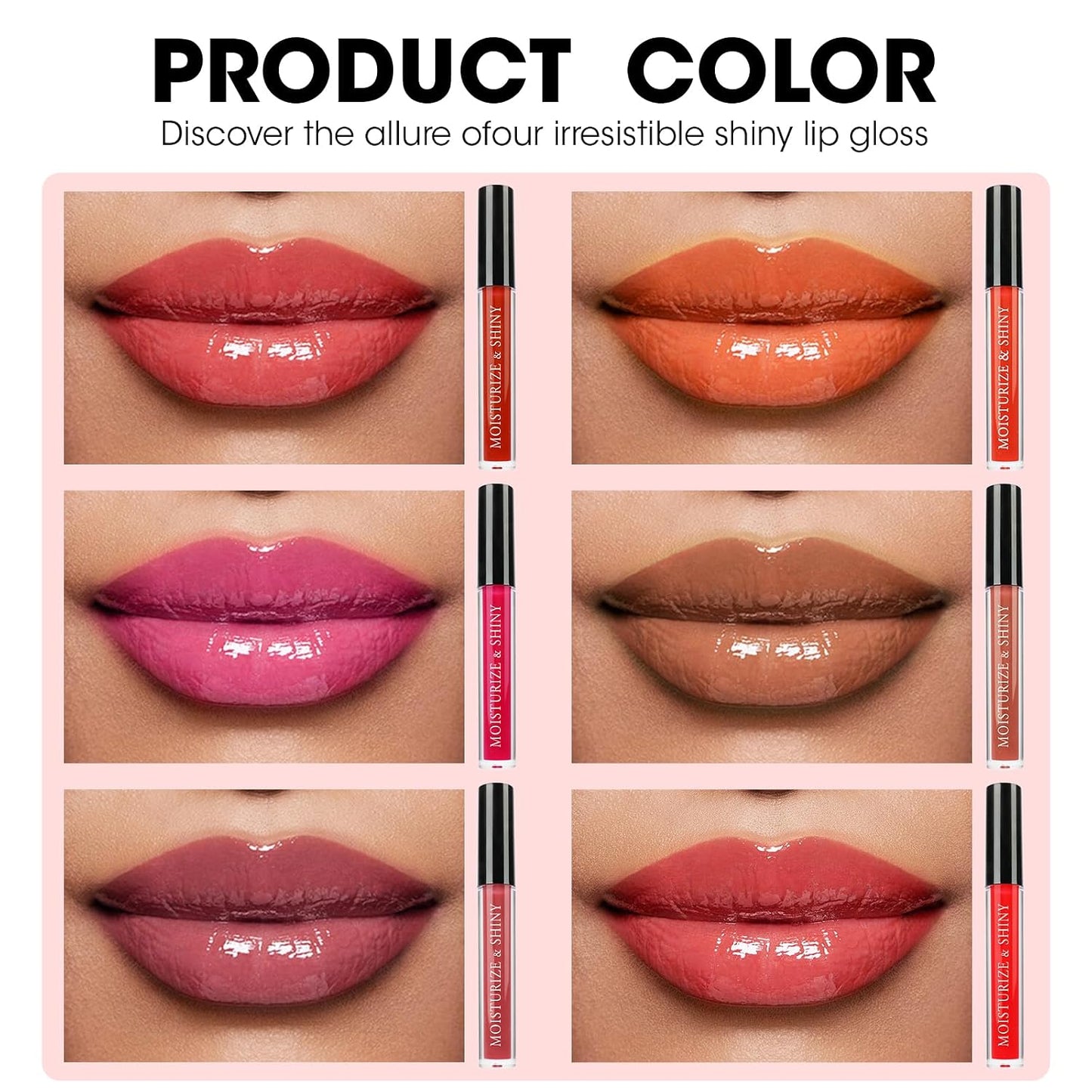 Azen Lip Gloss Bulk Set - 100 Pack Shimmery Lip Gloss for Women & Girls | Vibrant Colors for Gifts