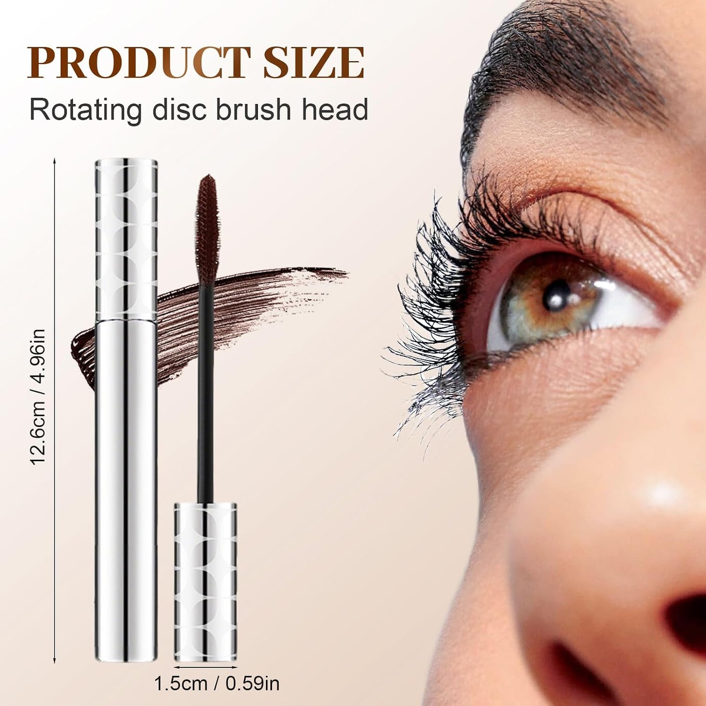 LECDOA Mascara for Older Women | Thickening & Lengthening | Waterproof, Non-Clumping, Black