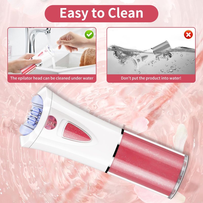 2026 Upgraded Facial Epilator for Women, Cordless Electric Tweezers Hair Removal Device with LED Light, Precise & Painless Face Epilator Hair Remover for Face/Lip/Arms/Legs/Bikini Line (Red)