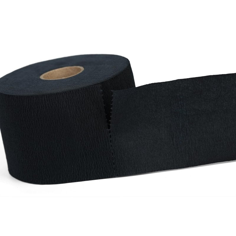 Kalinnee Professional Barber Neck Paper, 5 Rolls with 500 Strips, Disposable Stretchy Paper for Salon Haircut, Waxing, hair coloring Neck Strips (Black)