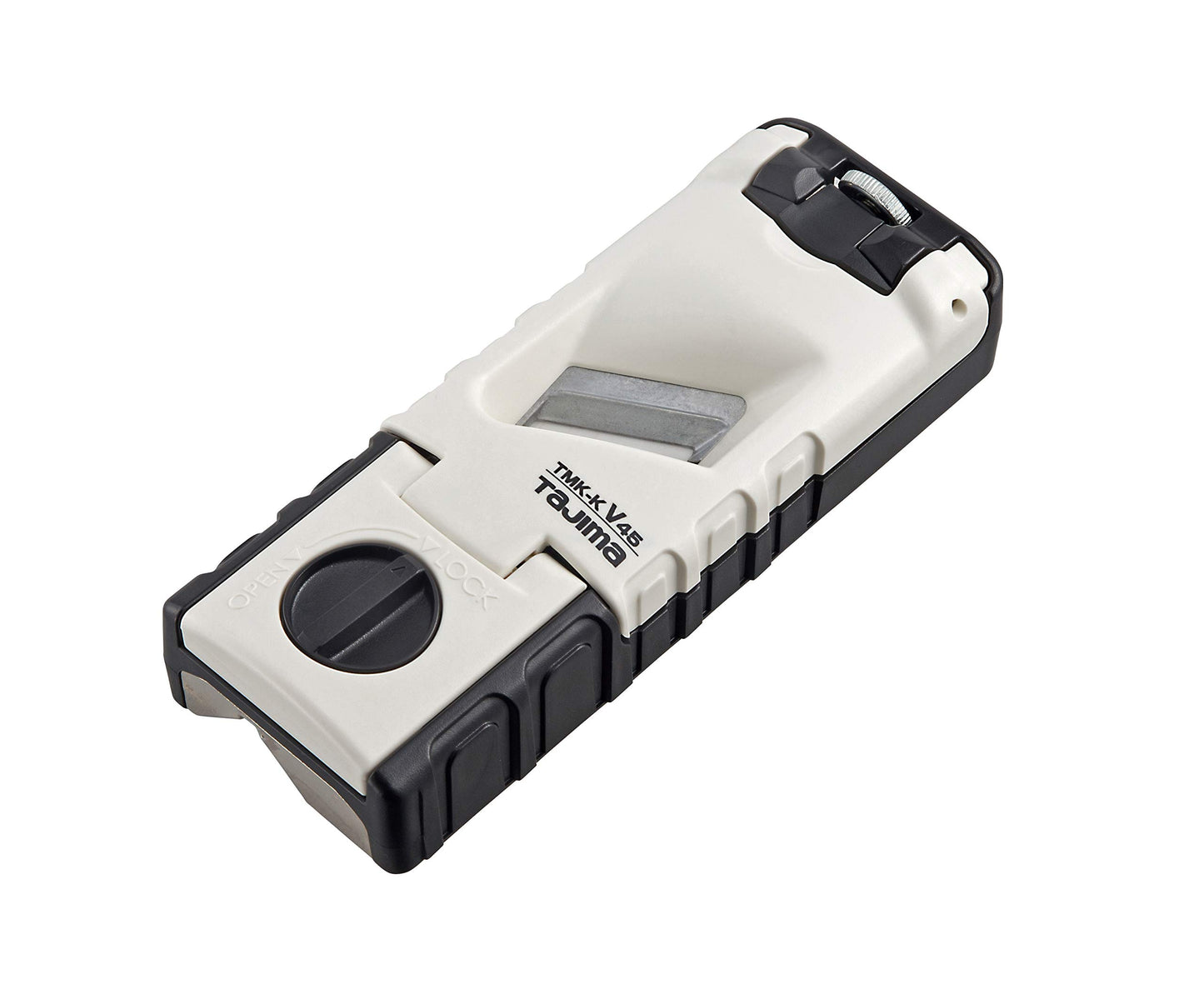 TAJIMA Drywall Chamfer - 130mm Adjustable Width 45 Degree Chamfer Tool with Ceramic Blade & Die-Cast Aluminum Base - TMK-KV45