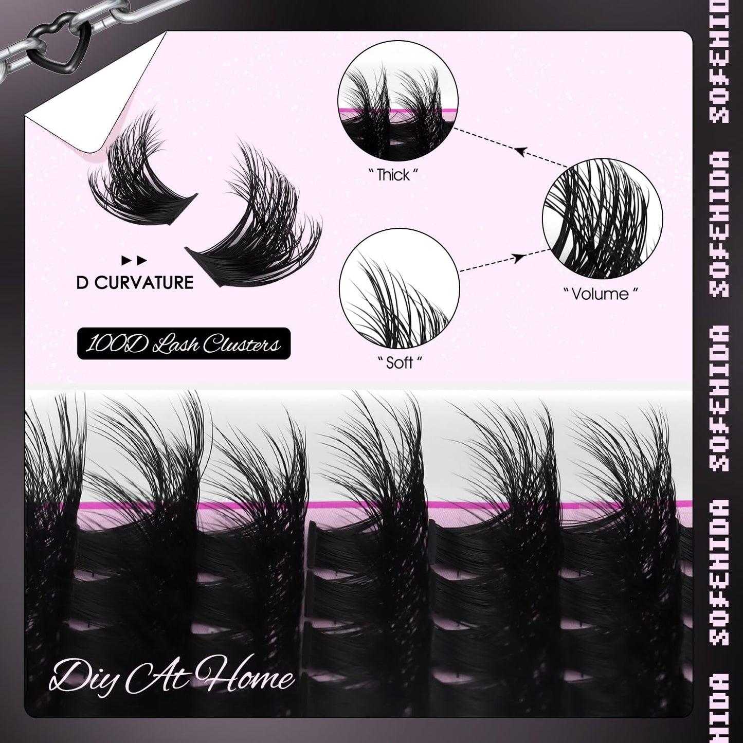 SOFENIDA Lash Clusters Kit Lash Extensions Kit Clusters Eyelash Extension Kit Lash Clusters DIY at Home