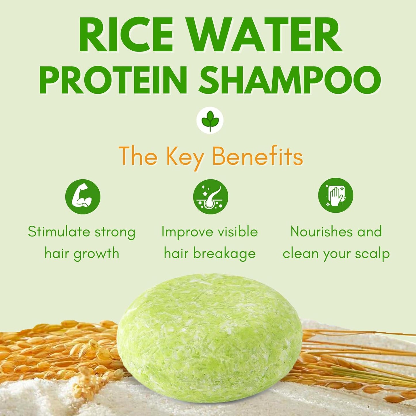 Muun Rice Water Shampoo & Conditioner Bar Pack | Hair Growth, Thickening & Volumizing | pH Balanced, Sulfate & Silicone Free