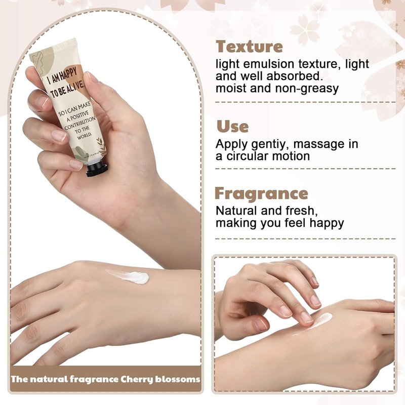 Positive Affirmation Hand Cream Gift Set - 12 Pcs Travel Size | Stress Relief for Coworkers, Teachers, Nurses
