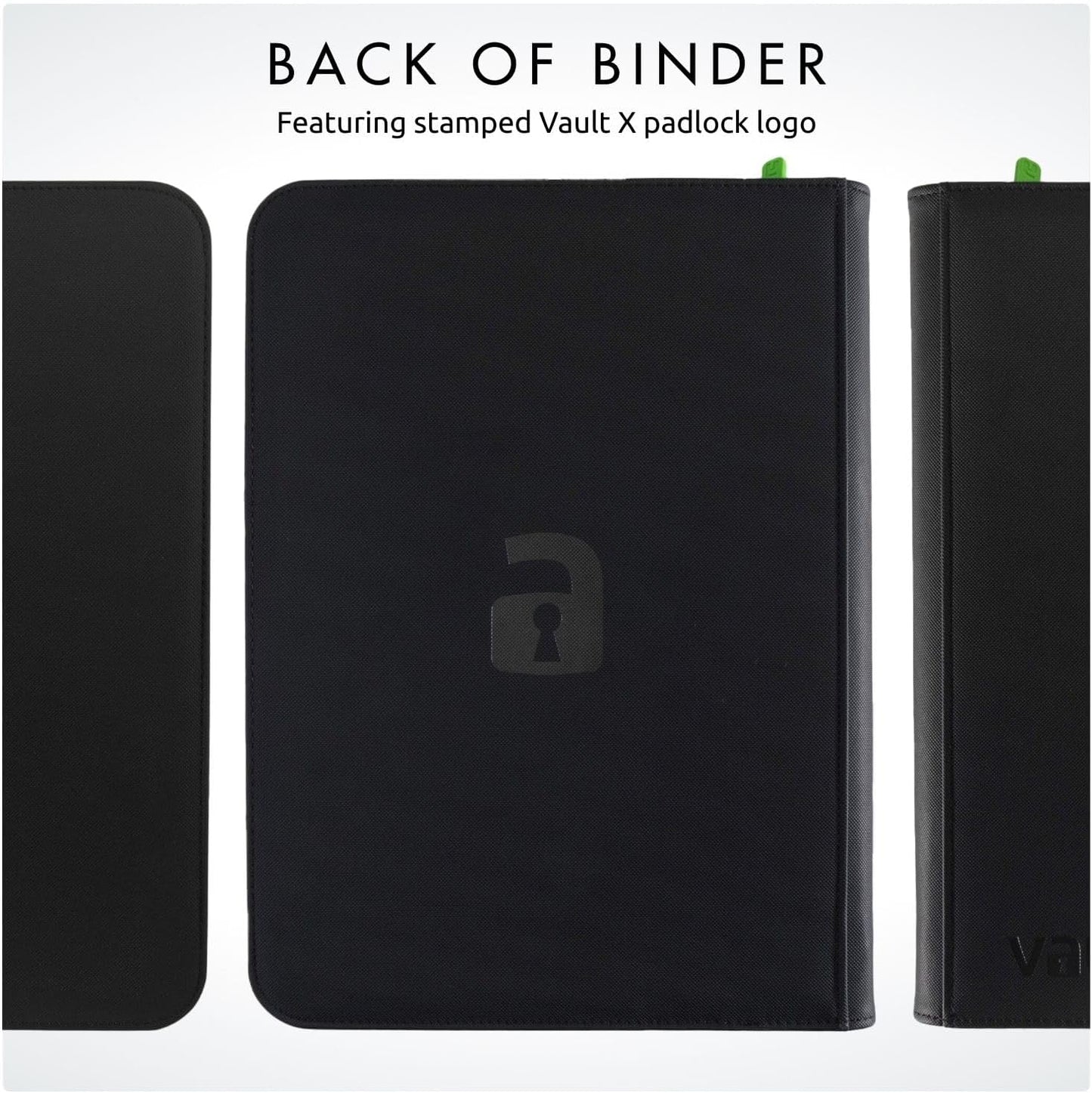 Vault X 9 Pocket Zip Binder - Durable Exo-Tec Material, Holds 360 Cards | Black, 20 Side-Loading Pages