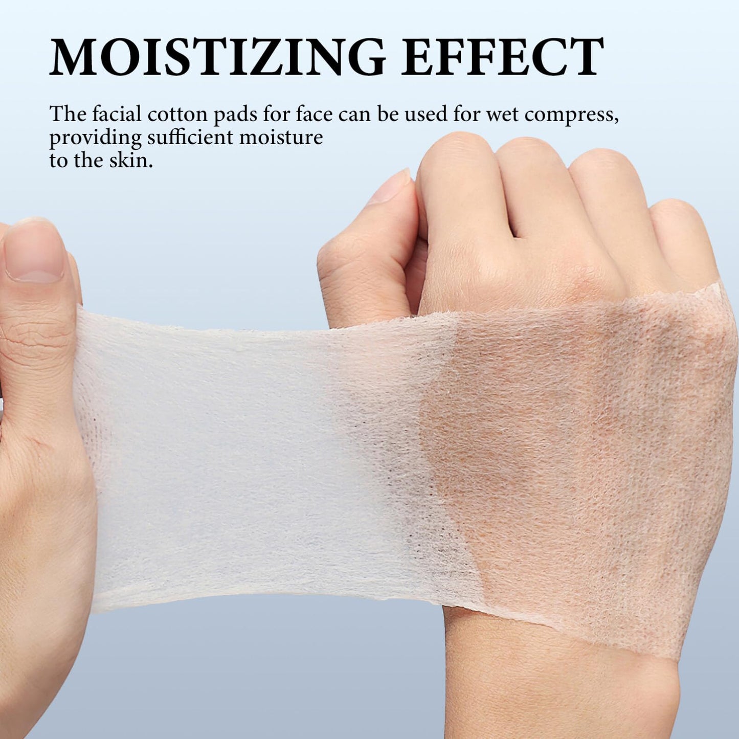 TOPPERFUN 400Pcs Cotton Pads for Face, 4.2x3.9in Thin Facial 100% Cotton Wipes, Stretchable Dry Toner Pads Soft Wipes for Toner, Makeup Remover, and Masks, Extra Soft Makeup DIY Mask for Women