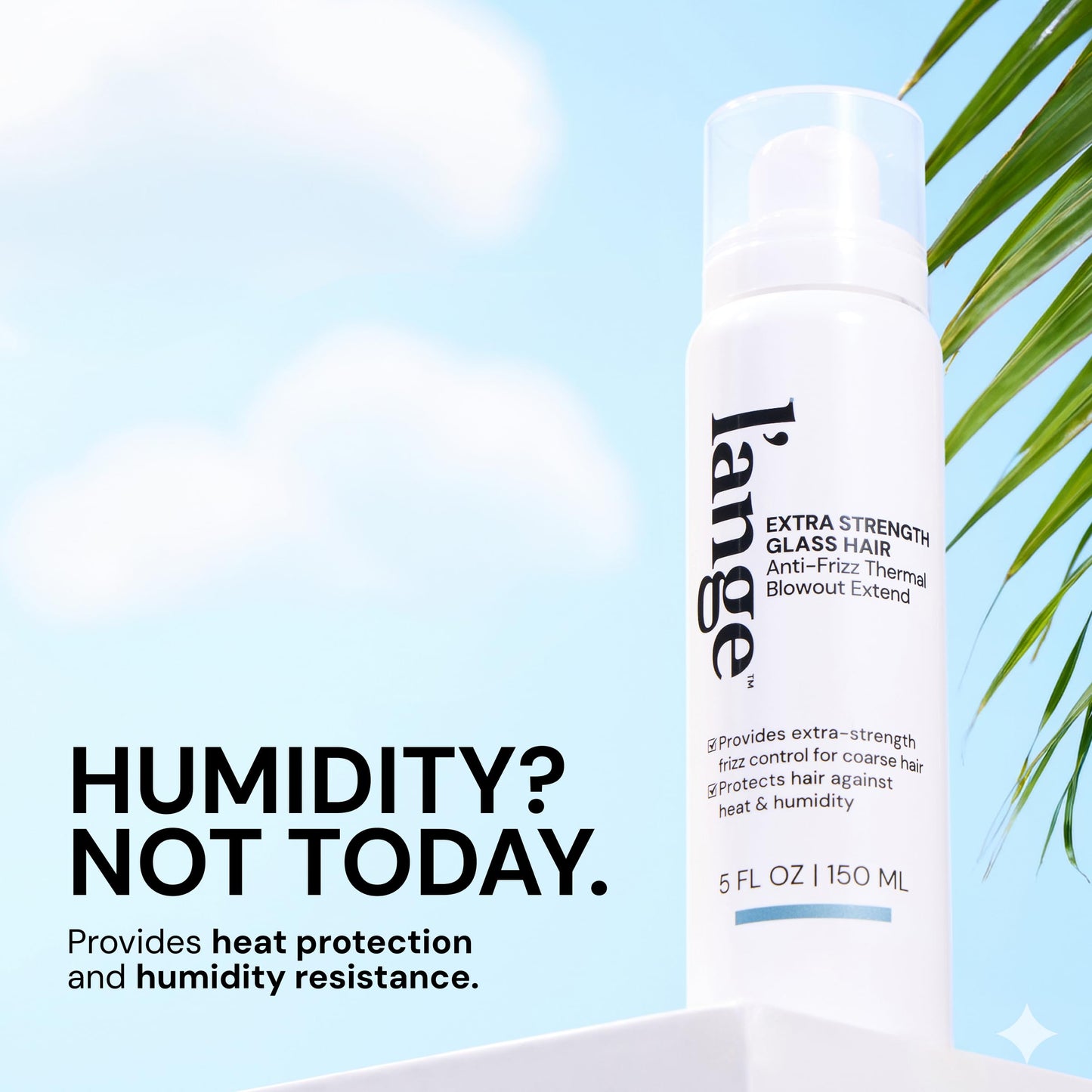 L'ANGE HAIR Extra Strength Glass Hair Anti-Frizz Thermal Blowout Extend | High-Performance Heat Protectant Spray for Ultimate Frizz Control & Shine | Blow Dry Extender Styling Mist | 5 fl oz