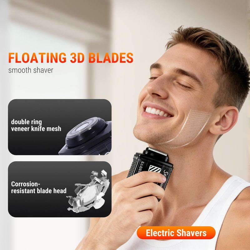 2 Pack Mini Electric Shaver Portable Travel Shavers Pocket Shaver USB-C Rechargeable Travel Razor for Men Electric Beard Trimmer Suitable for Home car Office and Business Travel Unisex Easy Cleaning