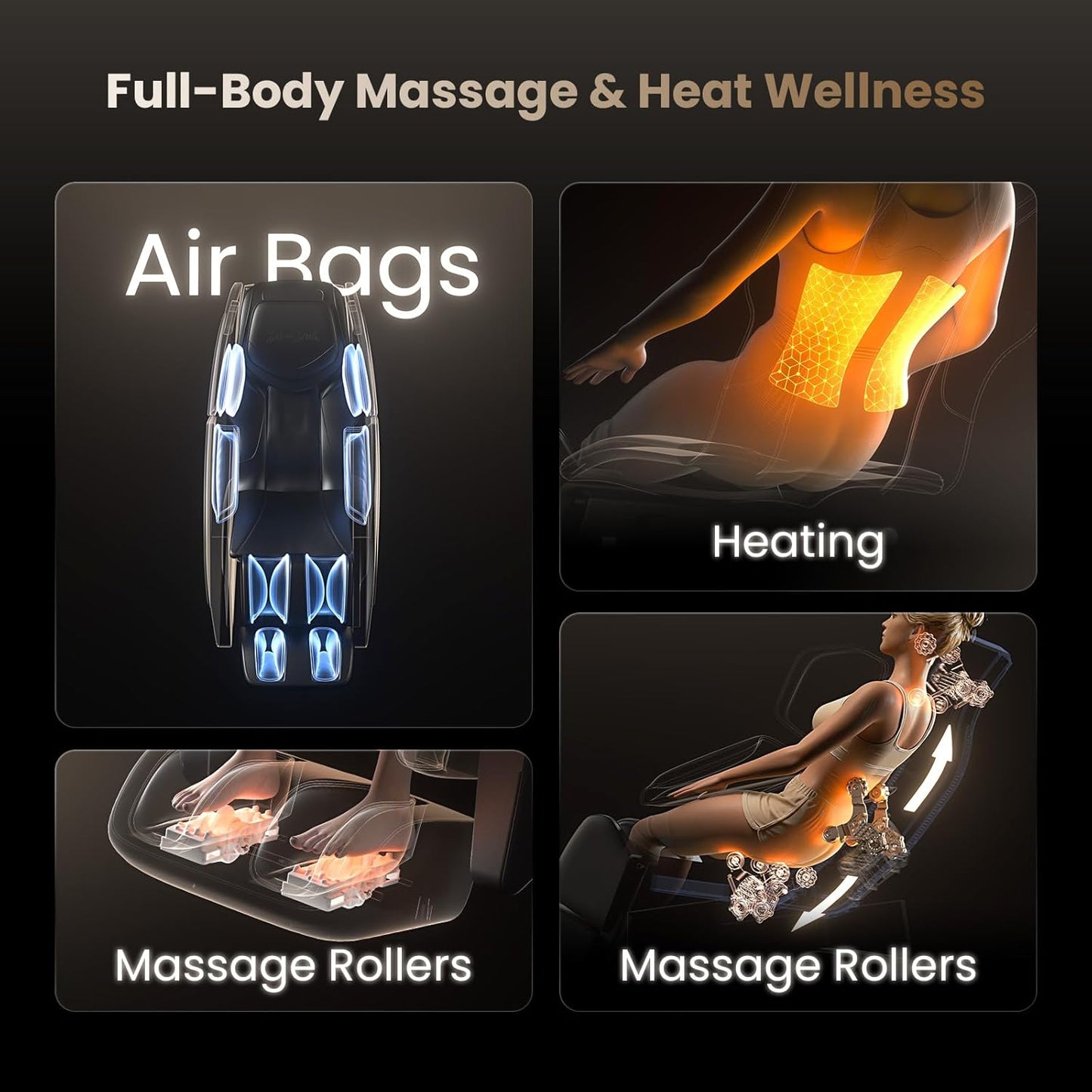 iMaster Pro 4D Full Body Massage Chair - Zero Gravity SL-Track Recliner with Voice Control & Heat | Ideal for Tall Users