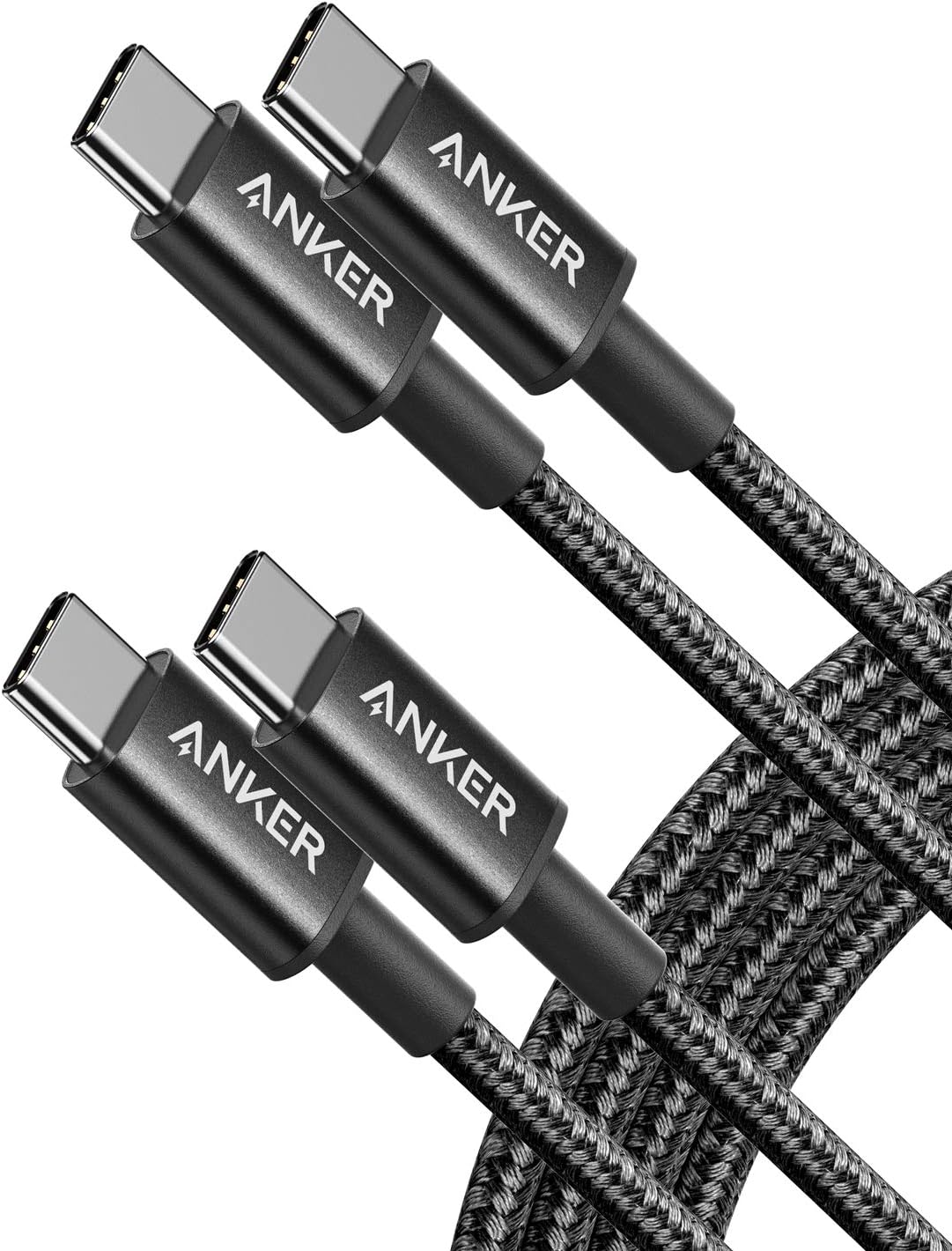 Anker USB C to USB C Fast Charging Cable - 60W Power Delivery | 6 FT, 2-Pack, Compatible with iPhone 17, iPad Mini 6, and More (Black)