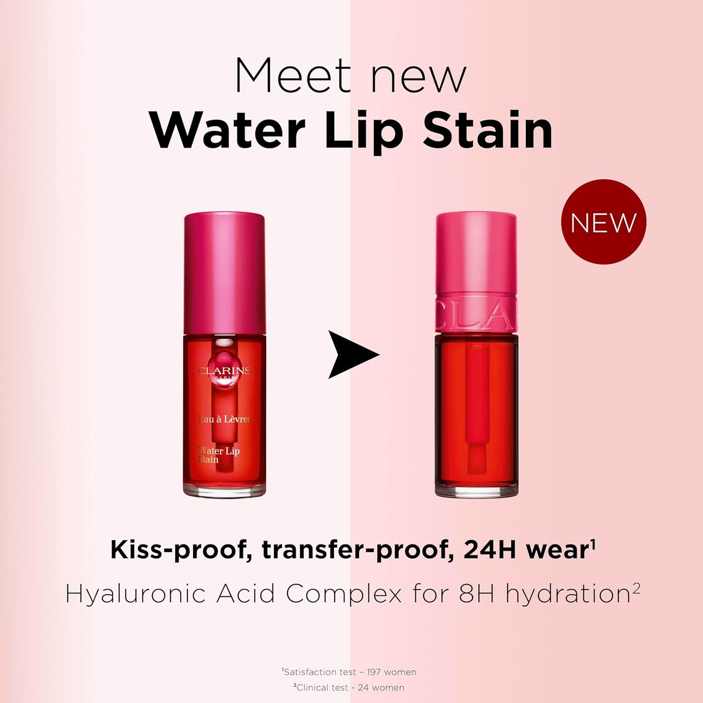 Clarins Water Lip Stain - Buildable Matte Finish, Kiss Proof & Lightweight | 0.2 Fl Oz