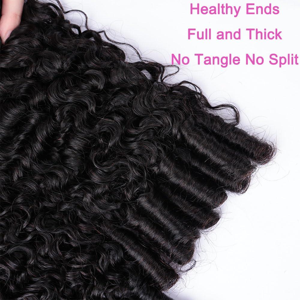 MSGEM Burmese Curly Bundles Human Hair 20 22 24 Inches 3 Bundles Remy Hair 100% Unprocessed 3C4A Spiral End Natural Color for Black Women