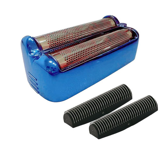 Professional Black Shaver Replacement Foil and Cutters Compatible with BaBylissPro FXONE Shaver (blue)