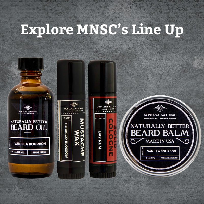 MNSC Fragrance Free Artisan Made Mustache Wax - Medium Hold Balm- All-Natural Beeswax and Plant-Based Oils, Petroleum-Free, Hypoallergenic Ingredients, Handmade in USA