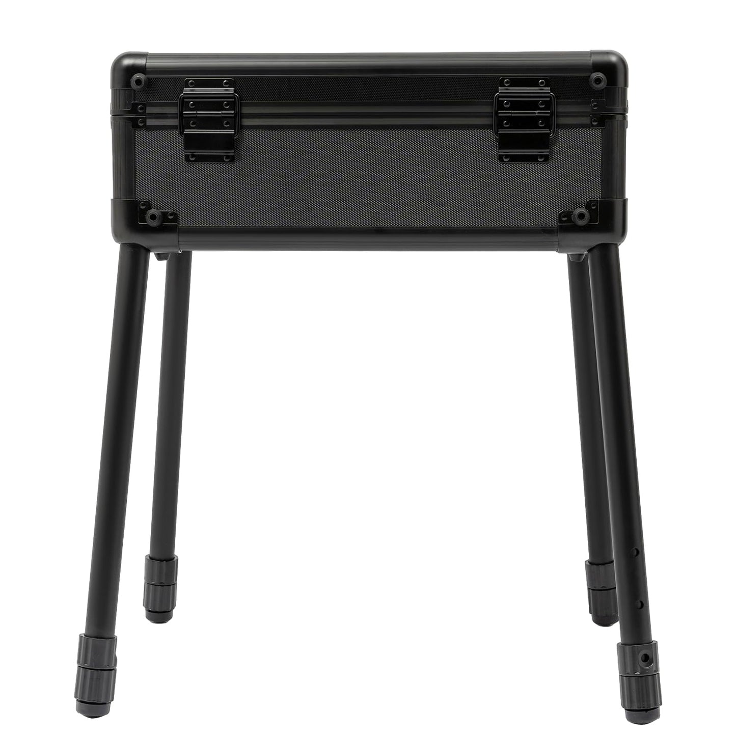 DUSNDULR Mobile Barber Station, 18.11-31.5in Adjustable Height Professional Barber Case Hair Stylist Toolbox with Support Legs & Lock for Barbershops