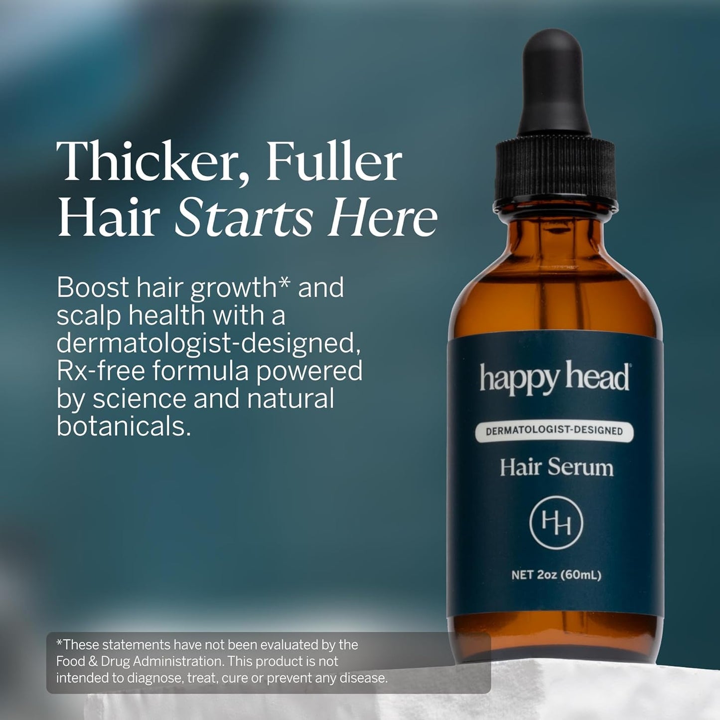 Happy Head Hair Serum - Procapil, Biotin & Collagen Formula for Daily Scalp Care | 2 Oz Bottle