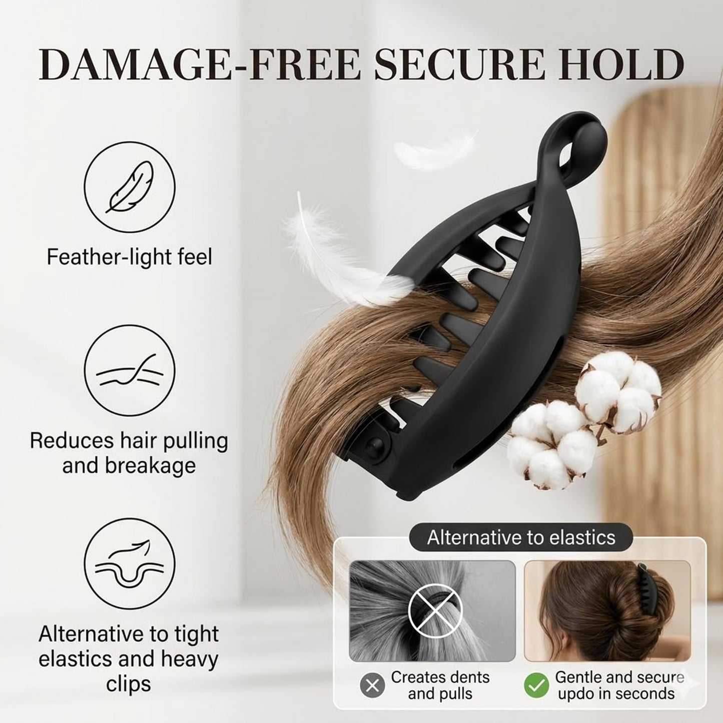 4Pack Non-slip Banana Hair Clip, Leopard Print Matte Mini Banana Clip, Strong Hold Non Slip, Ponytail Fixing Artifact for Ponytails Buns Daily Decoration (1PC-A)