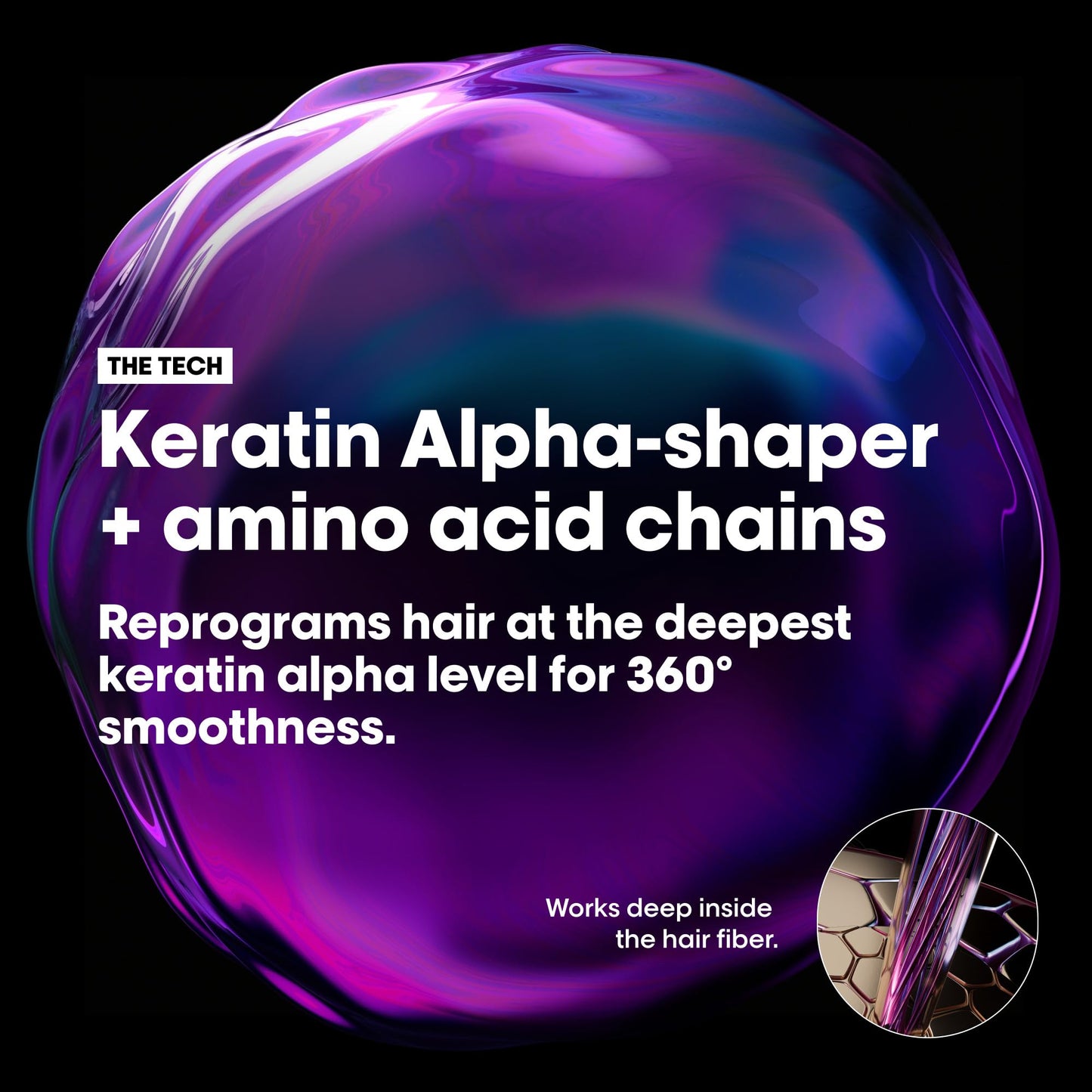 L'Oréal Professionnel Keratin Alpha Sleek Professional Hair Mask - Deeply Nourishes & Smooths, Long-Lasting Frizz Control, Instant Softness & Shine, For All Hair Types