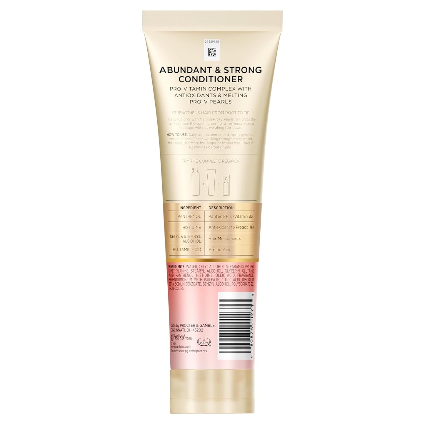 Pantene Abundant & Strong Hair Care Set | Shampoo, Conditioner & Serum for Thinning Hair - B5 Complex & Niacinamide, 3-Piece Regimen