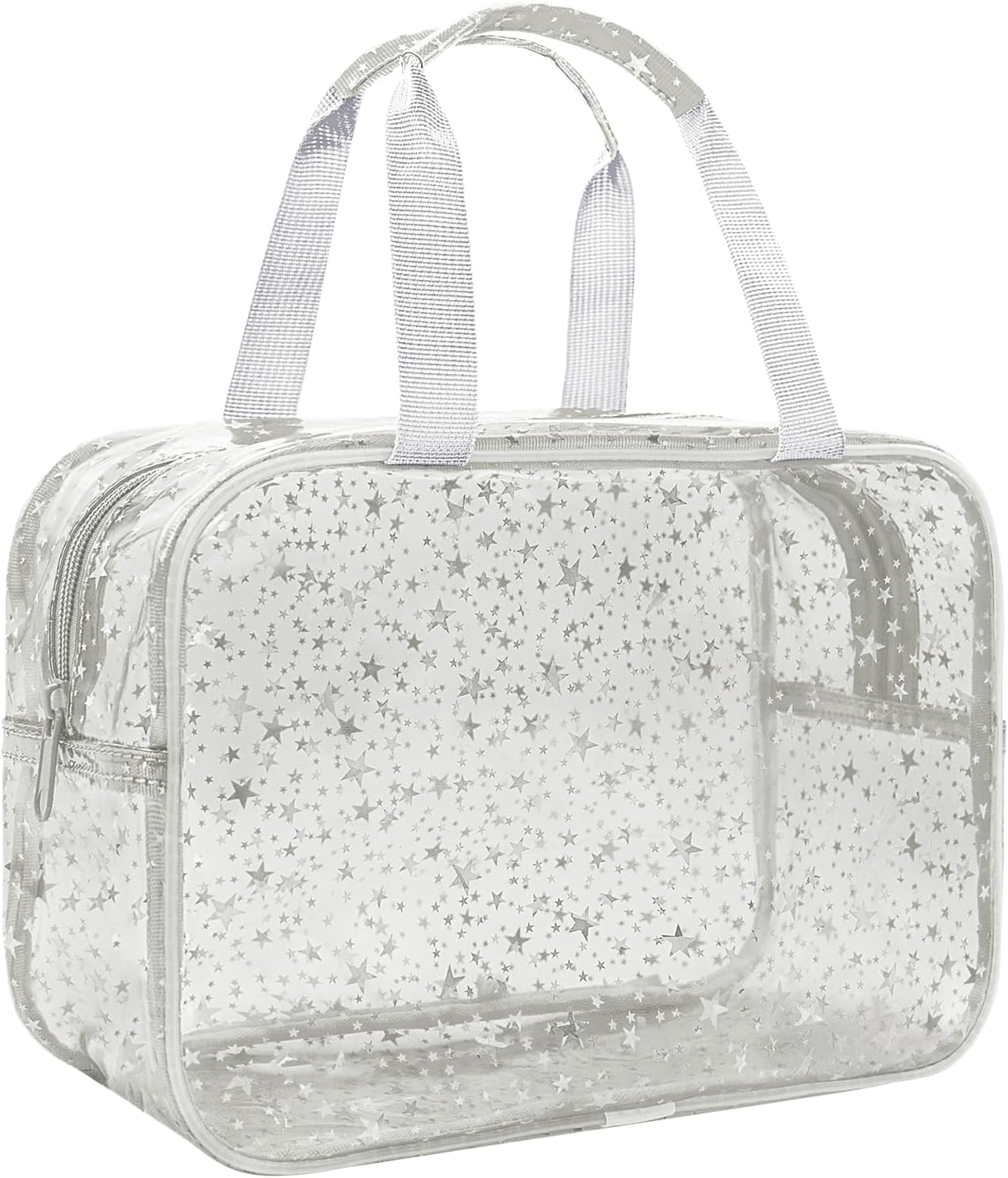 Personalized Pink Clear Makeup Bag - Large Cosmetic Organizer for Travel | Ideal Gift for Women & Girls
