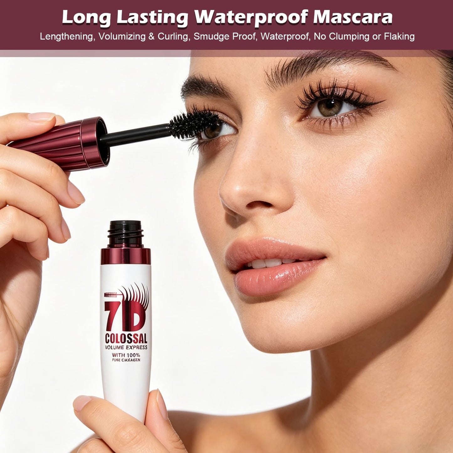 Waterproof Mascara - 7D Lengthening & Thickening Formula | 2PCS Black for Fuller Lashes