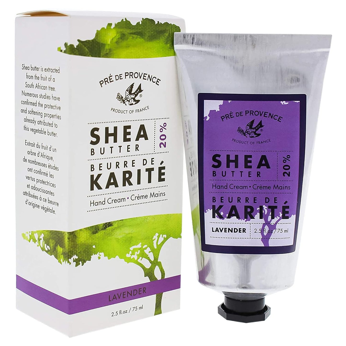 Pre de Provence Shea Butter Hand Cream - Lavender Moisturizing Collection | 75ML Nourishing Formula