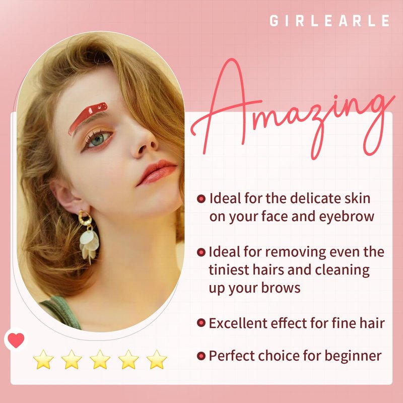 GIRLEARLE 1LB Hard Wax Beads for Hair Removal, Low Melt Hard Wax Beads with Red Rose Formula, Wax Beads for Brazilian Waxing & Sensitive Skin, Stripless Hard Wax for Bikini, Face & Body At-Home Waxing