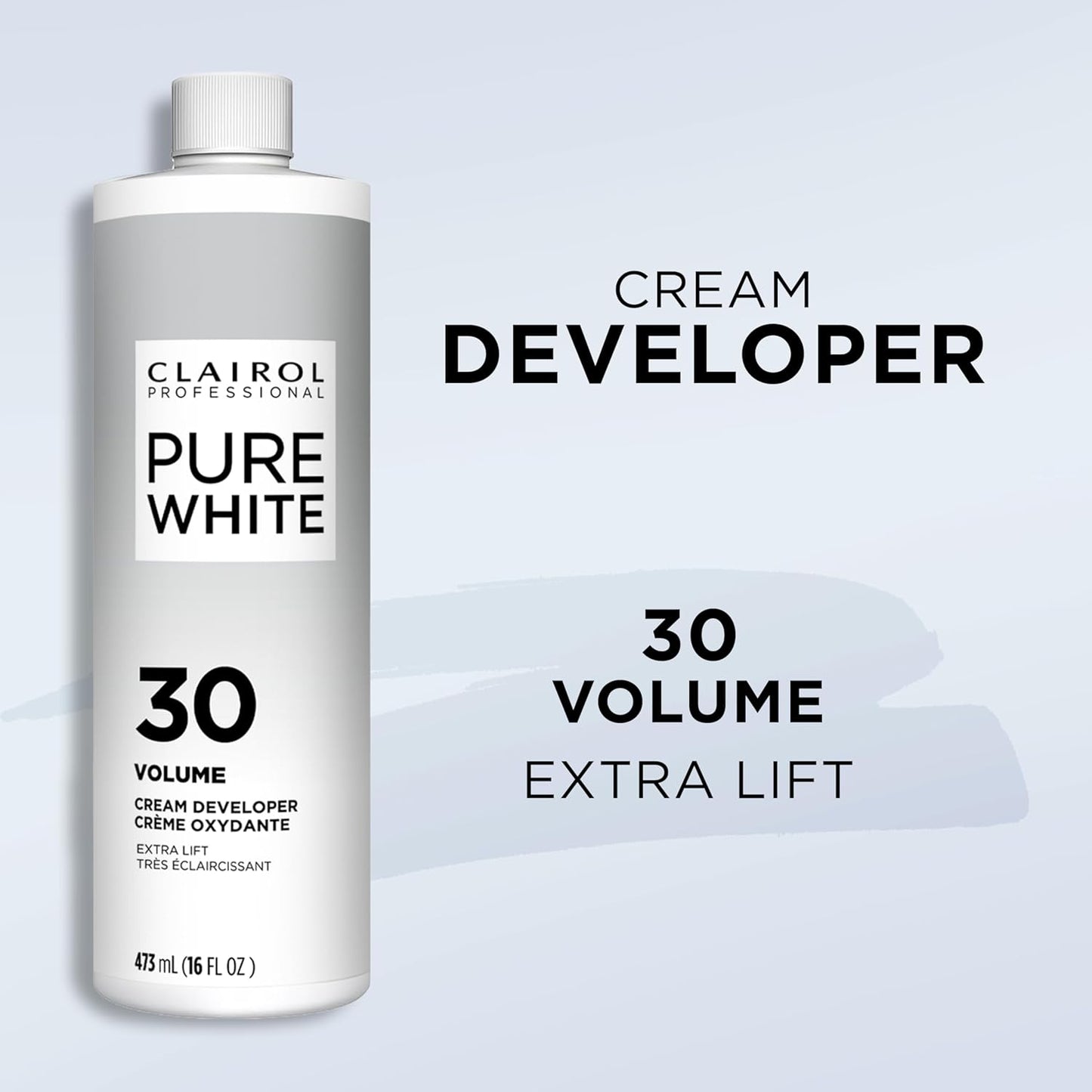 Clairol Professional Pure White 30 Volume Hair Developer - Lightens Hair & Covers Grays | 32 oz