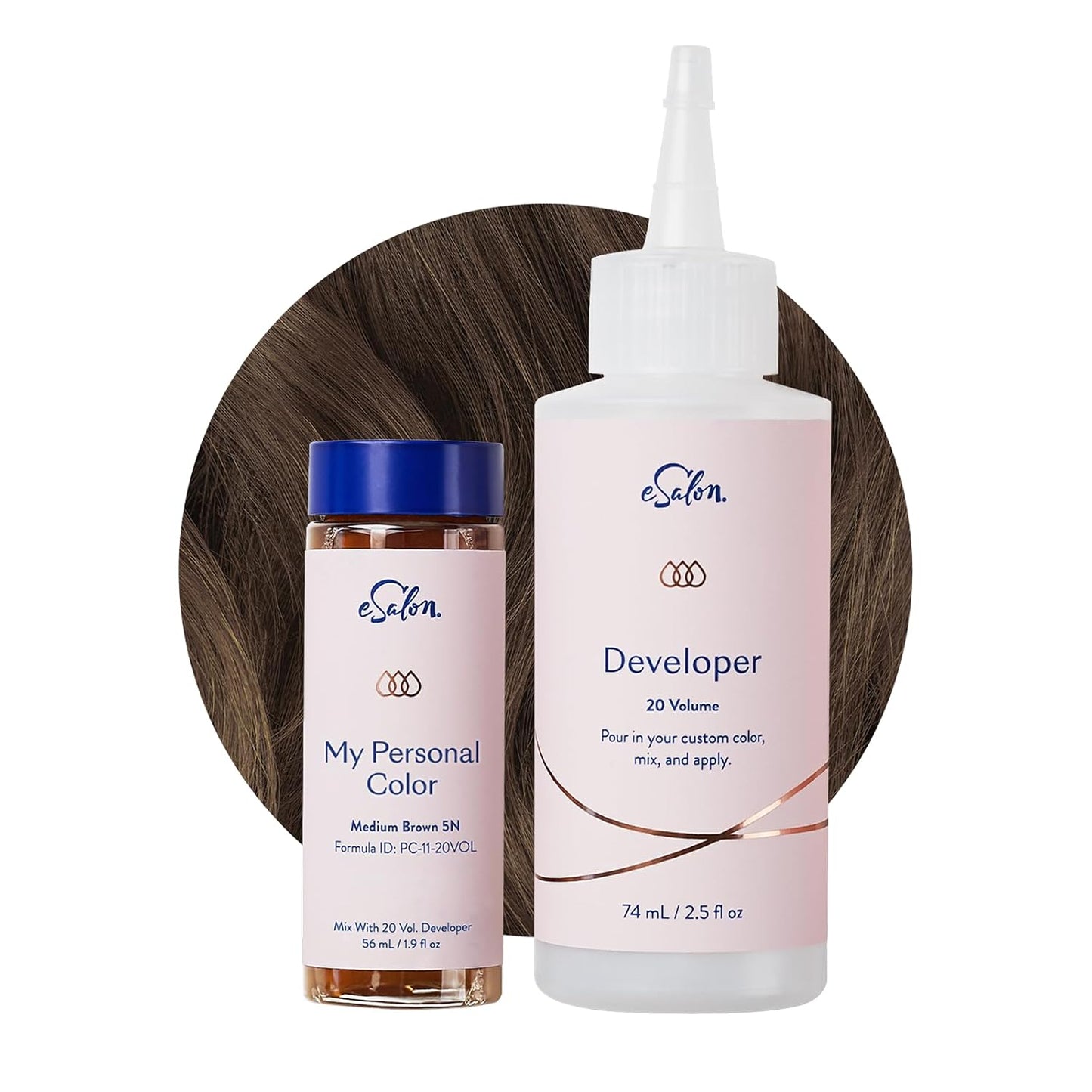 Permanent Hair Color Kit - Dark Blonde Copper Gold | Ammonia-Free Dye for 100% Gray Coverage