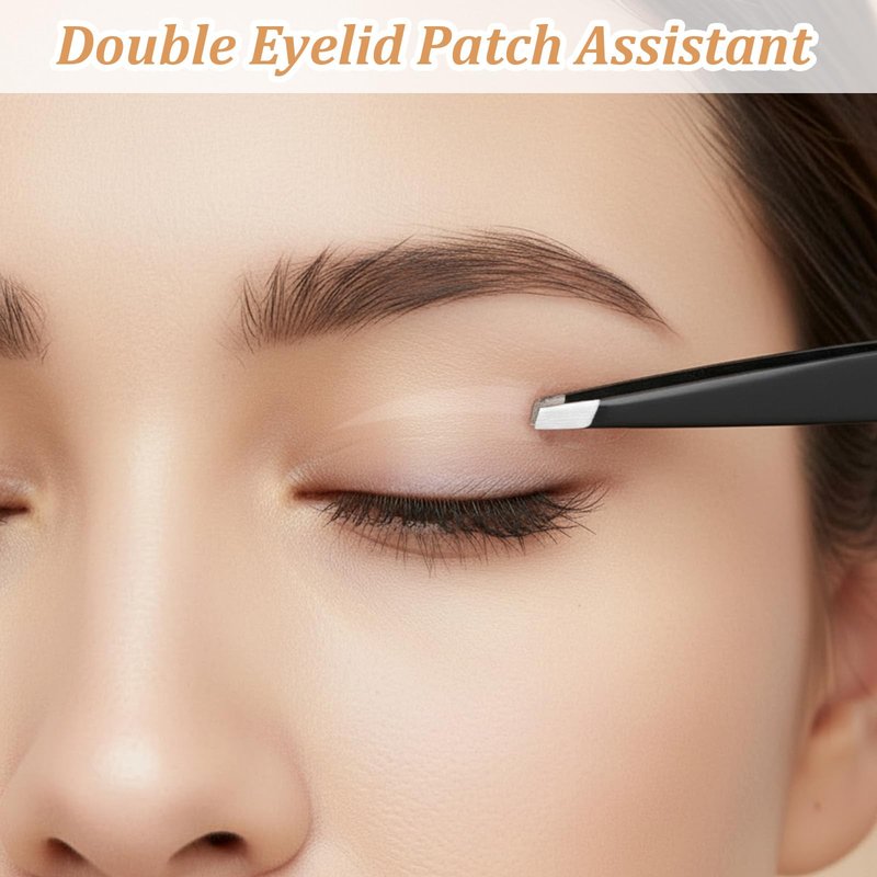 80 Pieces Eyebrow Tweezers, Stainless Steel Slanted Tip Precision Lash Tweezers Bulk For Facial Hair, Ingrown Hair, and Blackhead Removal