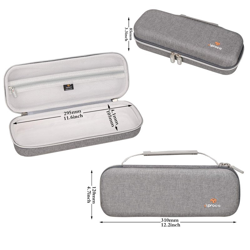 Aproca Case Compatible with Canon ImageFORMULA R10 / ImageFORMULA P-215II Portable Document Scanner, Hard Storage Bag for Accessories -Grey (Case Only)
