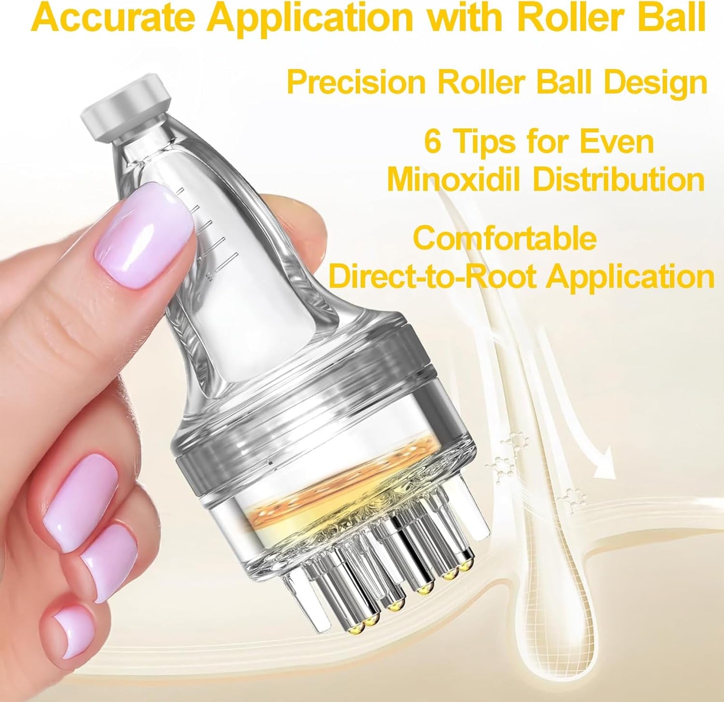 Minoxidil Applicator - Mess-Free Scalp Tool for Hair Growth - Compact Oil Dispenser | Easy Application