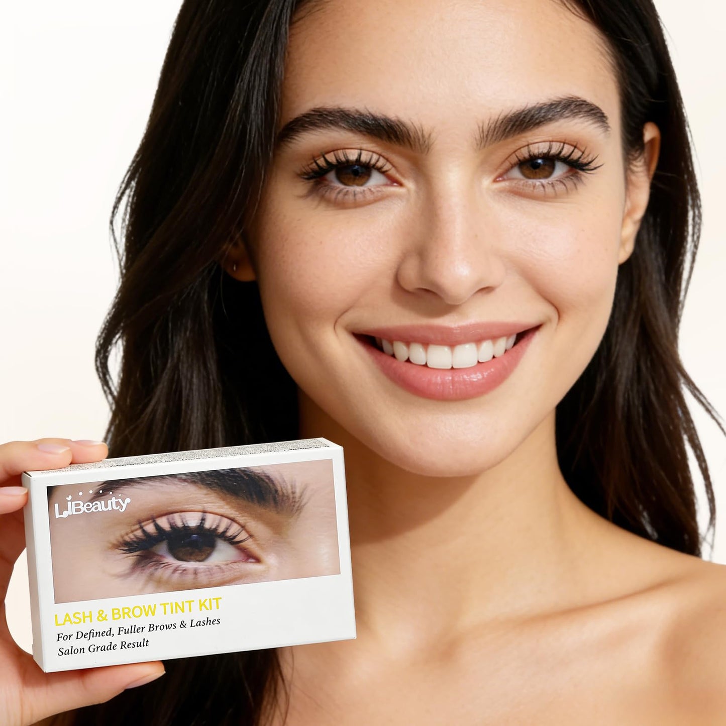Libeauty Lash Color Kit - Black Eyelash & Eyebrow Coloring, Natural Results Lasts Up to 4 Weeks, Easy DIY Use for Salon & Home, Gentle Formula 10ml