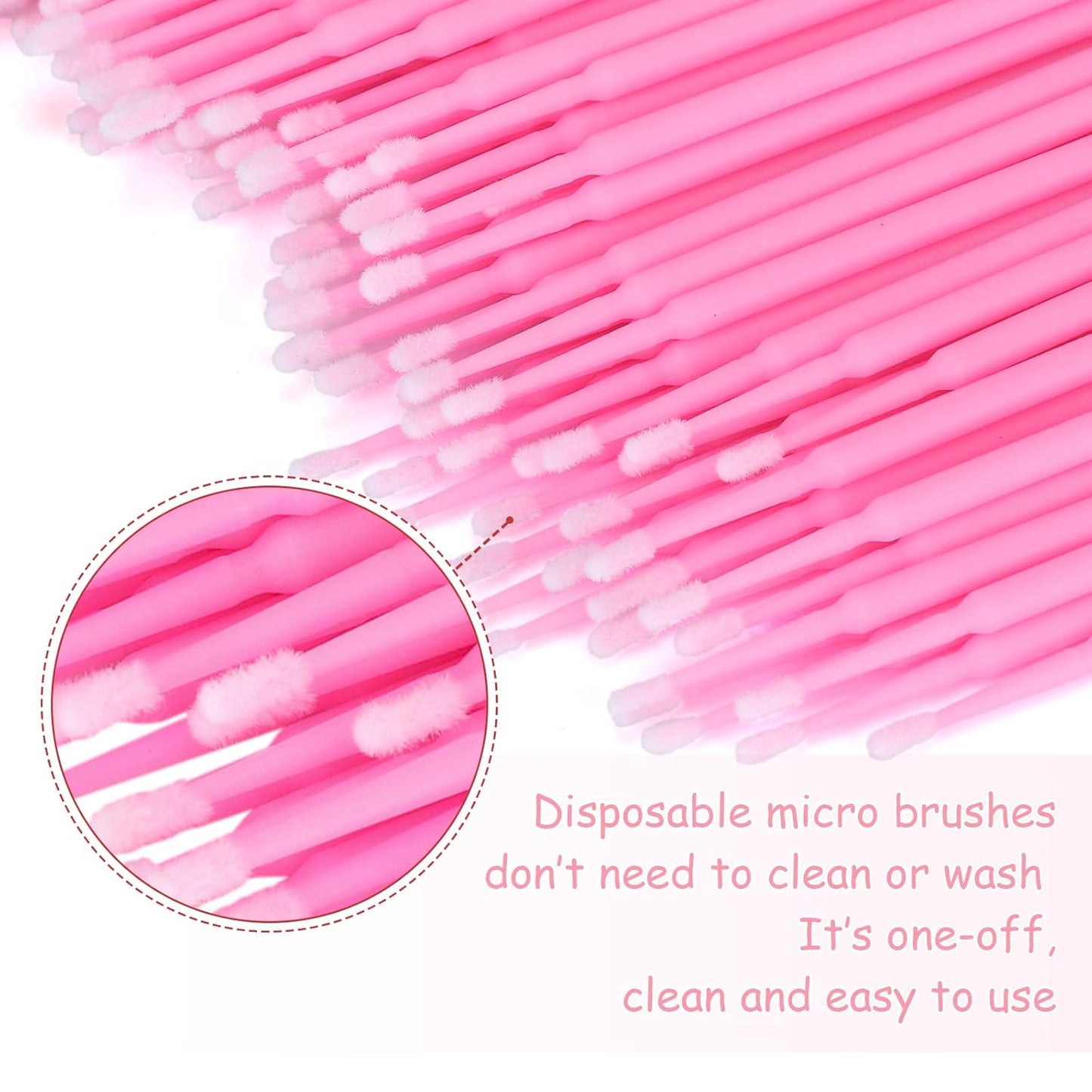 G2PLUS Cotton Swabs - 500PCS Micro Applicators for Makeup & Eyelash Extensions | 2.0mm Head Diameter