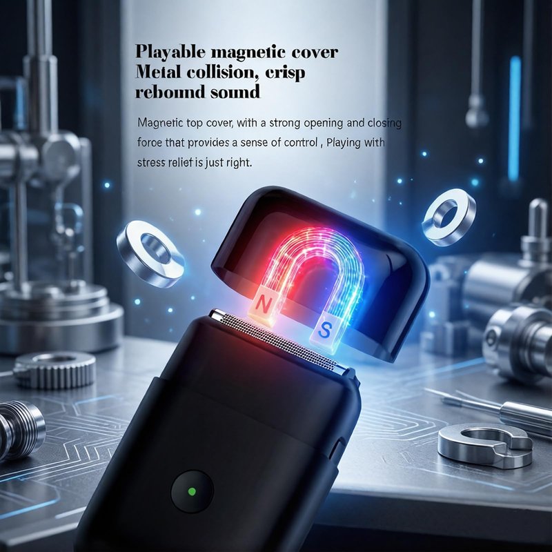 Electric Foil Shaver for Men: Compact Travel Razor for Face - IPX7 Waterproof & USB-C Fast Charging - 3D Floating Head & Hyper-Glide Blades - Hypoallergenic for Sensitive Skin with Battery Indicator