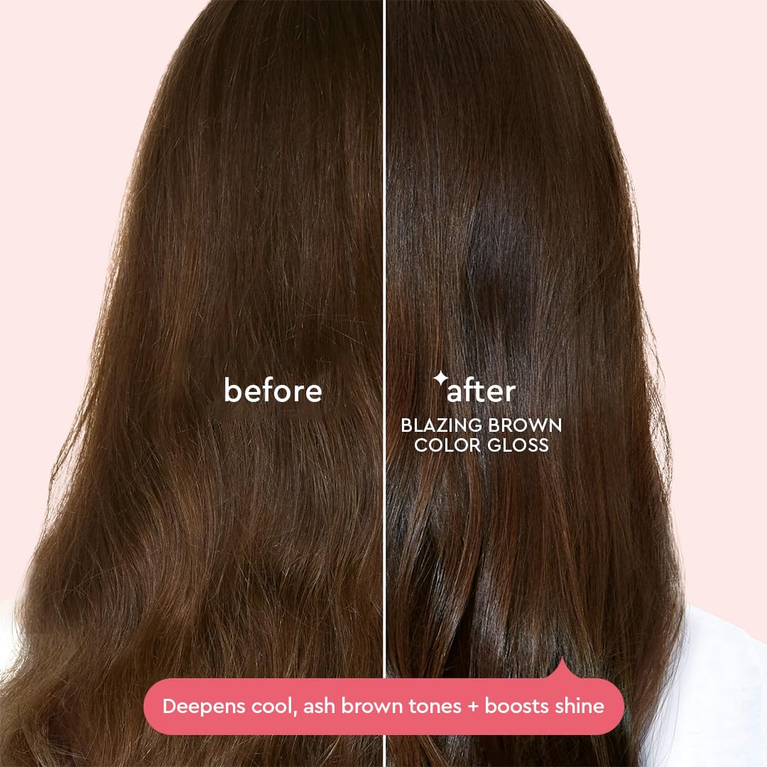 Supergloss Color Conditioning Hair Gloss - Hydrating Semi-Permanent Shine for Medium to Dark Brown Hair - 6.4 Fl Oz | Blazing Brown