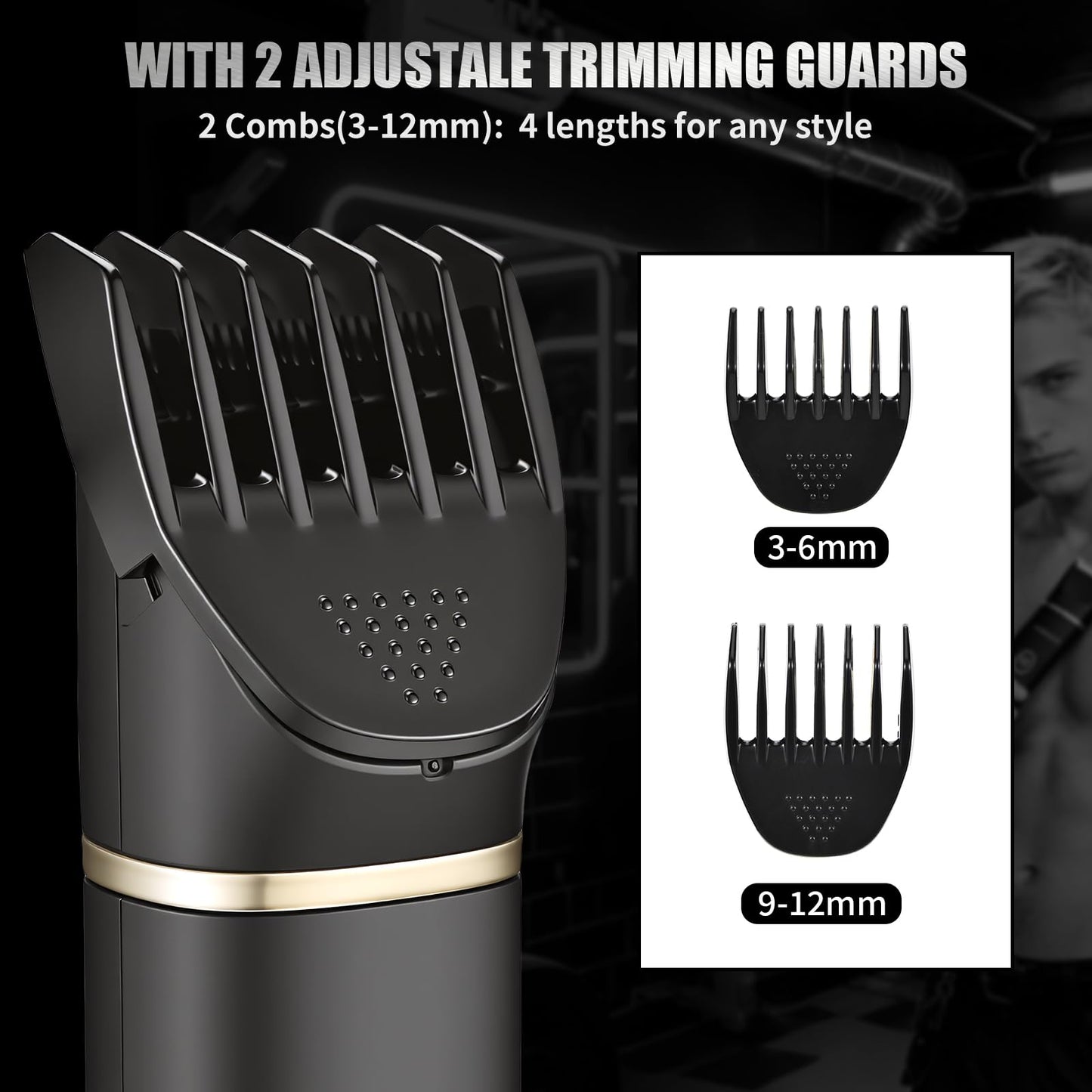 Yorelolo Manscape Body Hair Trimmer for Men, 2-in-1 Pubic Shaver with Ceramic Blade, Replaceable Heads Ball Razors with USB Fast Charging, 90 Minutes Shaving, Ideal Valentine or Birthday Gift