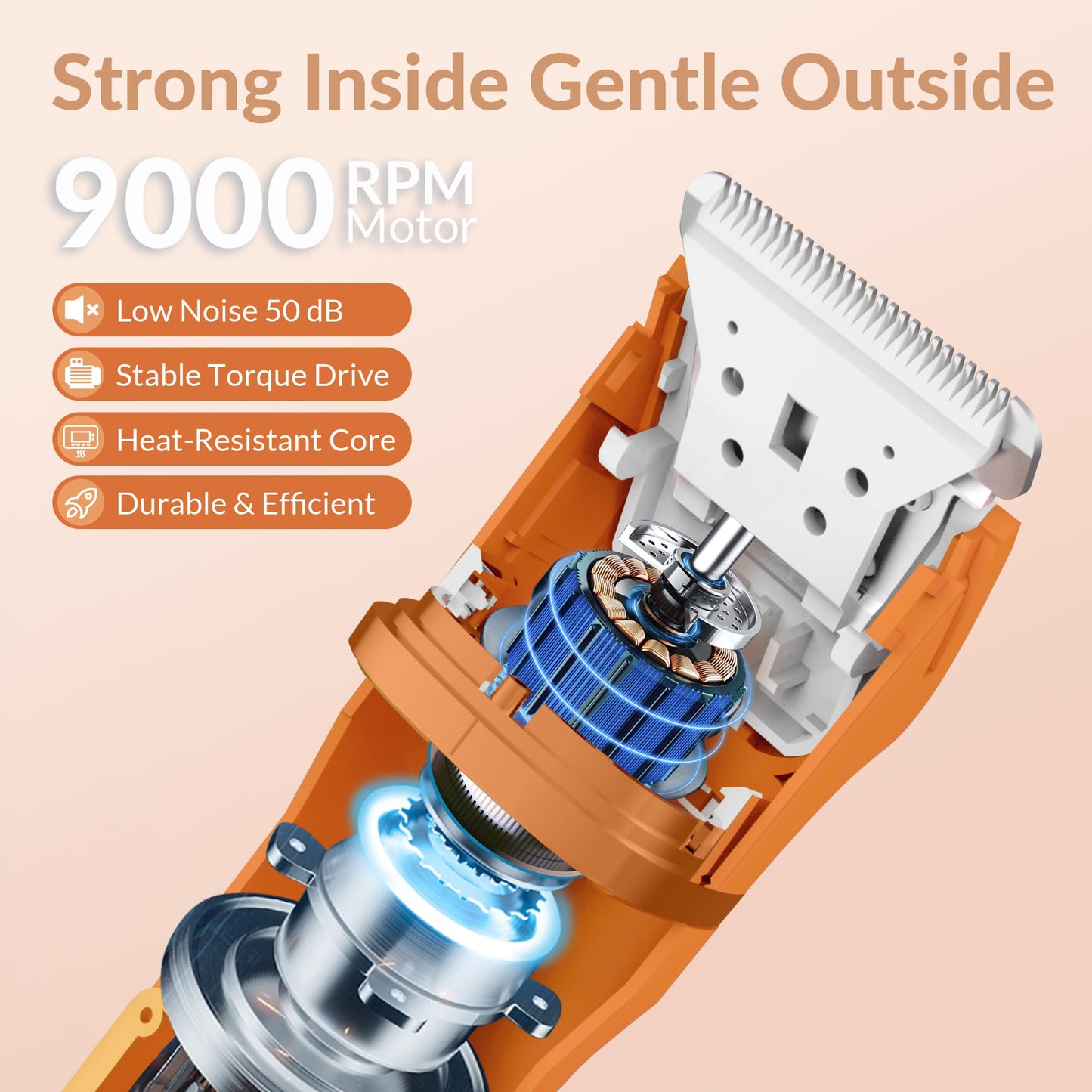 KINGTEE 5-in-1 Electric Bikini Trimmer for Women – IPX7 Waterproof Shaver, Cordless Body & Facial Razors for Women, Ceramic Blades, USB-C Rechargeable, Painless Hair Removal Kit (Pure Orange)