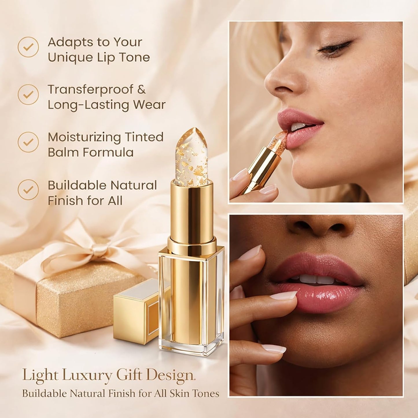 pH Adjusting Lipstick for Mature Women - Transferproof, Hydrating Formula for Fuller Lips | Suitable for All Skin Tones (1 Pc)