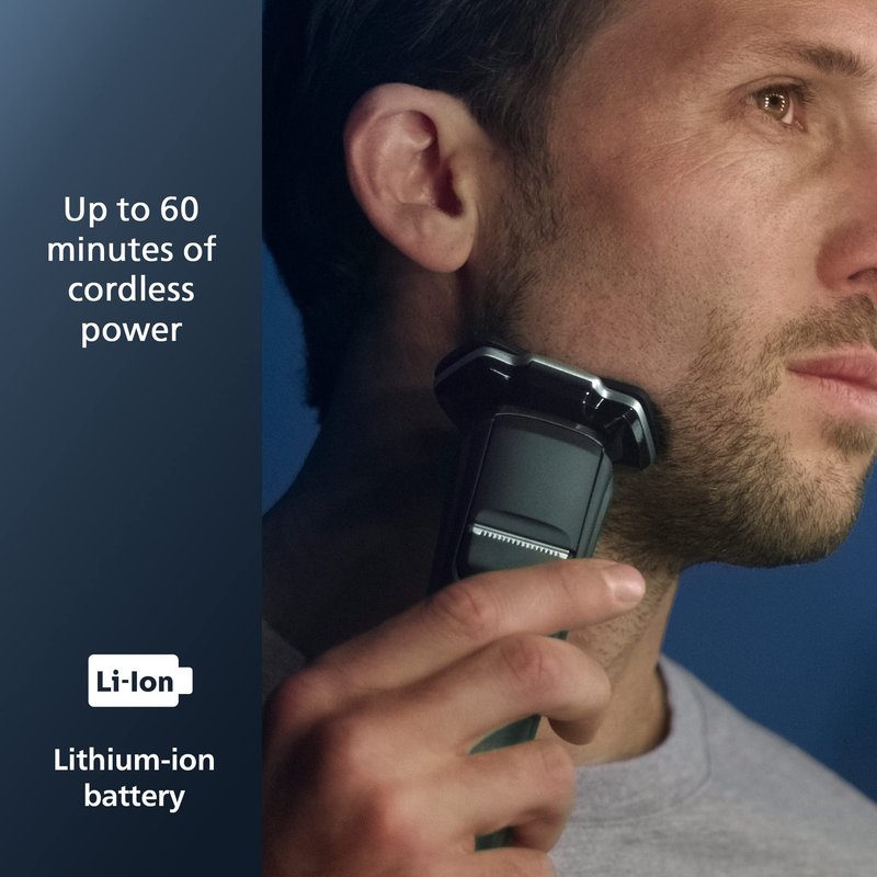 Philips Norelco Shaver 7600, Rechargeable Wet & Dry Electric Shaver with SenseIQ Technology, Quick Clean Pod, Travel Case & Pop-up Trimmer, S7886/84