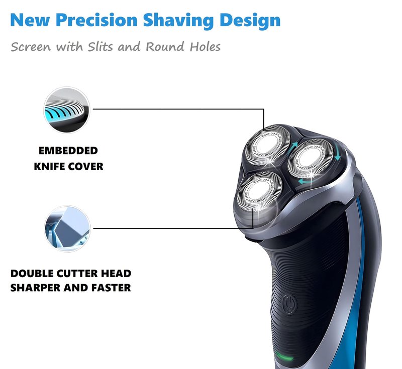 HQ8 Replacement Heads Blade Compatible with Philips Norelco Aquatec Shavers, Razor Cutter Head for HQ8505 PT720 AT815 AT810 AT880, New Upgraded OEM Blades, 3-Pack