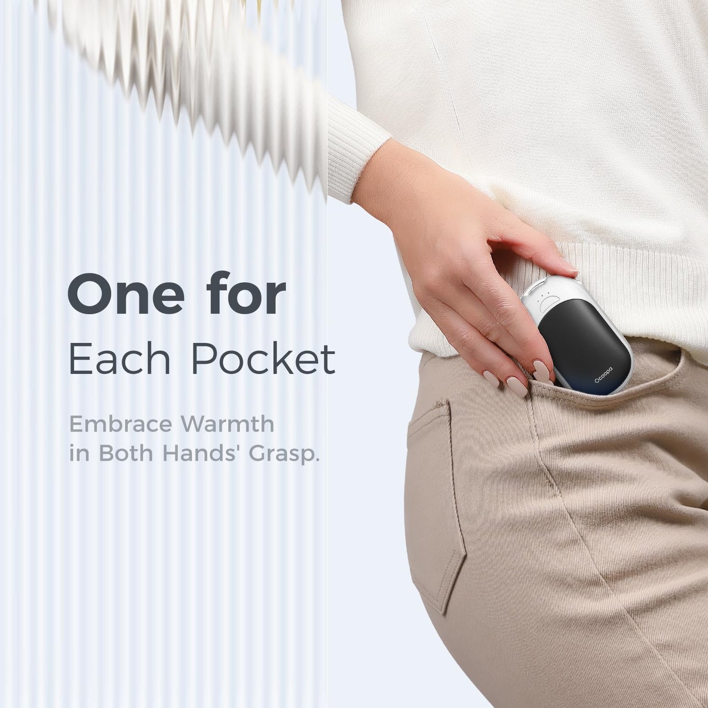 OCOOPA Magnetic Rechargeable Hand Warmers 2 Pack, Fast Heating, 3-Settings, UL Certified, Electric Portable Pocket Heater, Hunting, Golf, Camping Gear, Warm Gifts for Women, Tech Gift Men, UT3 Lite