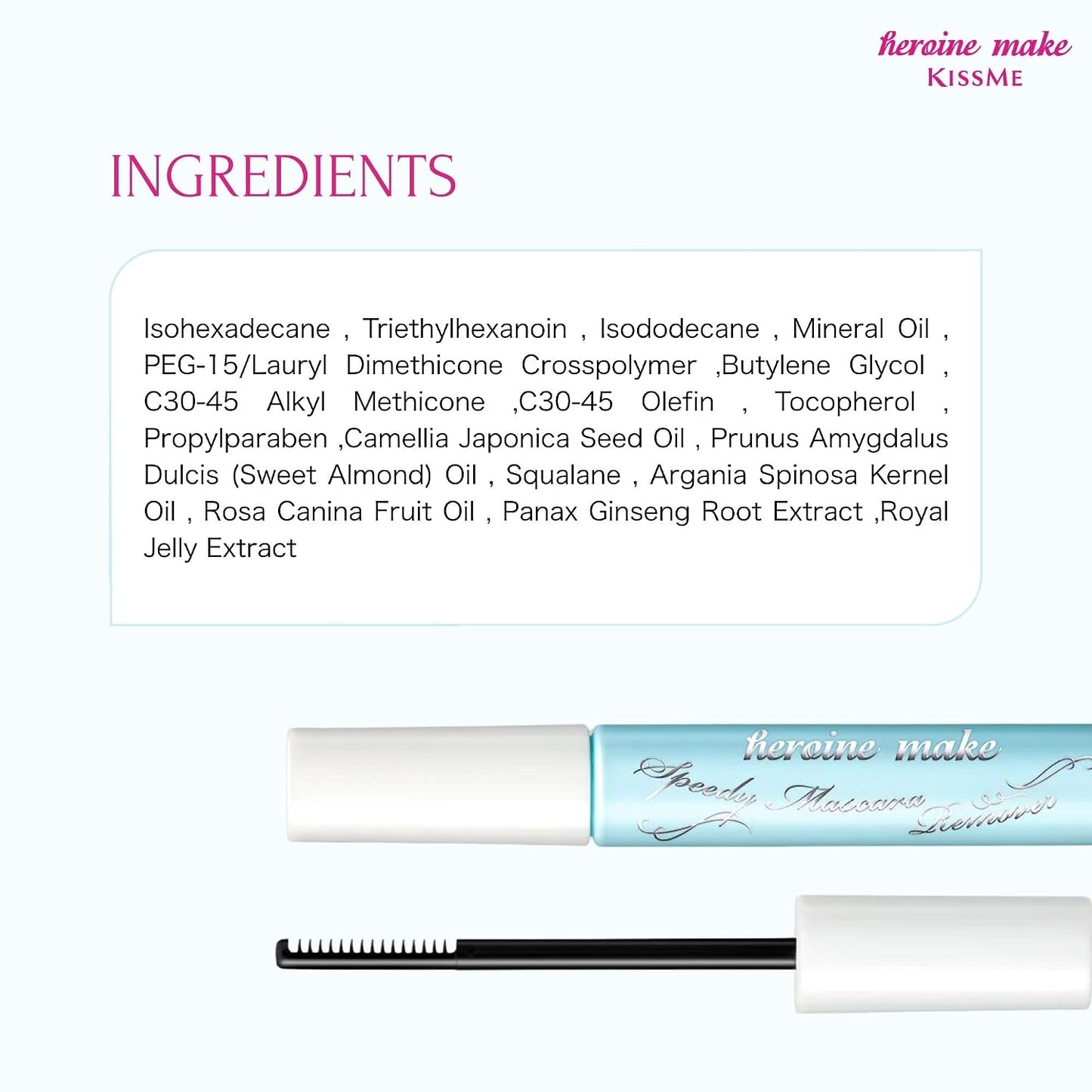 Heroine Make Mascara Remover - Gentle Waterproof Eye Makeup Solution | Travel Size Wand for Sensitive Eyes