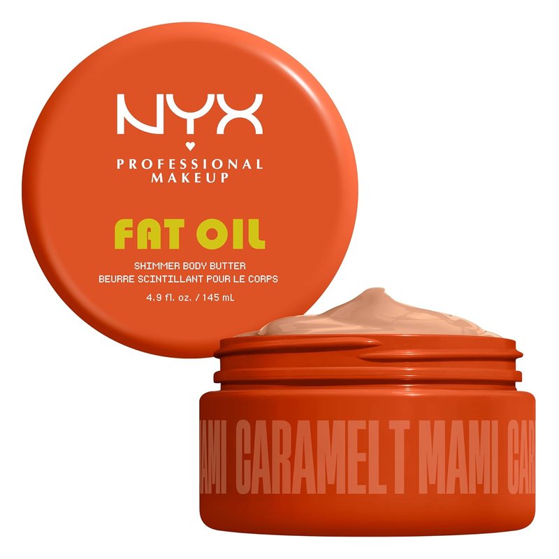 NYX Fat Oil Body Butter - Caramelt Mami, Vegan Whipped Cream with Avocado & Shea for 24 HR Hydration | Fast Absorbing